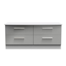Harrow 4 Drawer Bed Box In Grey Gloss (Ready Assembled)