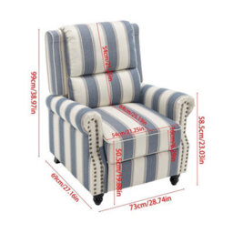 Recliner Armchair Fireside Chair Lounge Reading Chair 270Lbs Capacity - thumbnail 2