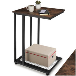 Tectake Bedside Table Eton - Industrial Style, 48 X 35 X 66 Cm - Industrial Wood Dark, Rustic - thumbnail 1