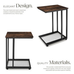 Tectake Bedside Table Eton - Industrial Style, 48 X 35 X 66 Cm - Industrial Wood Dark, Rustic - thumbnail 3