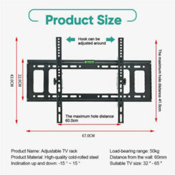 Tilt Tv Wall Bracket Mount For 32 37 40 42 46 50 52 55 60 65Inch Sony Lg Samsung - thumbnail 2