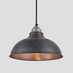 Industville Old Factory Pendant, 12 Inch, Pewter & Copper, Light Pewter Holder - thumbnail 1