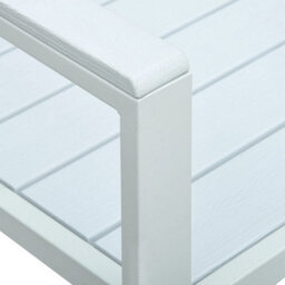 Berkfield Garden Bench 120 Cm Hdpe White Wood Look - thumbnail 5