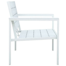 Berkfield Garden Bench 120 Cm Hdpe White Wood Look - thumbnail 3