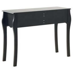 Beliani Black Vintage Console Table With Two Drawers, 100 X 35 Cm - Manufactured Wood Hallway Table - thumbnail 6