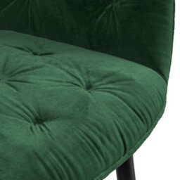 More4Homes Set Of 2 Anika Modern Velvet Dining Chair Padded Seat Metal Legs Kitchen (Green) - thumbnail 6