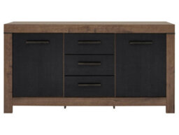 Arte Balin 160 Cm 2 Door 3 Drawer Sideboard Oak Monastery Oak Black - thumbnail 3