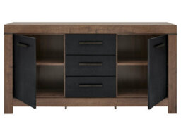 Arte Balin 160 Cm 2 Door 3 Drawer Sideboard Oak Monastery Oak Black - thumbnail 4