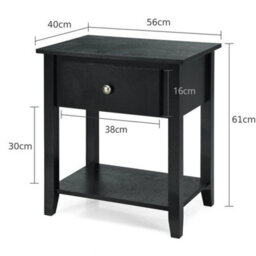 Bedroom Nightstand Accent Table Narrow Side End Table - thumbnail 2