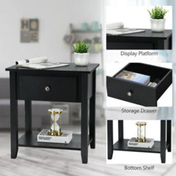 Bedroom Nightstand Accent Table Narrow Side End Table - thumbnail 5