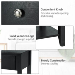Bedroom Nightstand Accent Table Narrow Side End Table - thumbnail 6