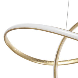 Wyld And Coco Knot-Shaped Gold Aluminium Pendant Lamp With Integrated Led, 75Cm Diameter, 120Cm Drop - thumbnail 5