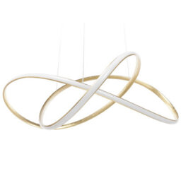 Wyld And Coco Knot-Shaped Gold Aluminium Pendant Lamp With Integrated Led, 75Cm Diameter, 120Cm Drop - thumbnail 4