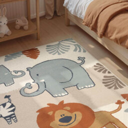 The Rugs Adventures Kids Rug Savanna Cream Multicolour Kids Bedroom Rug - thumbnail 9