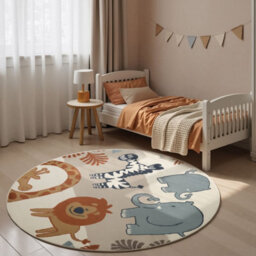 The Rugs Adventures Kids Rug Savanna Cream Multicolour Kids Bedroom Rug - thumbnail 3