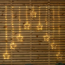 Samuel Alexander 1.2M X 1.2M Light Up Star Pin Wire Christmas Curtain Lights With 303 Warm White Leds - thumbnail 7