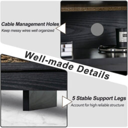 Gainoom 147Cm Tv Stand For Tvs Up To 65 Inch Media Console Table W/ Adjustable Shelf - thumbnail 6