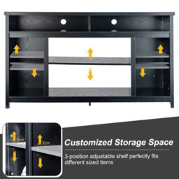 Gainoom 147Cm Tv Stand For Tvs Up To 65 Inch Media Console Table W/ Adjustable Shelf - thumbnail 8