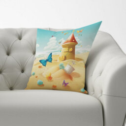Warren Reed Designer Butterflies On A Beach Holiday Cushions 33Cm X 48Cm - thumbnail 2