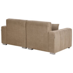 Beliani Sofa 3 Seater Fauskan Fabric Light Brown - thumbnail 5