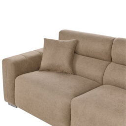 Beliani Sofa 3 Seater Fauskan Fabric Light Brown - thumbnail 7