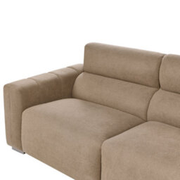 Beliani Sofa 3 Seater Fauskan Fabric Light Brown - thumbnail 8