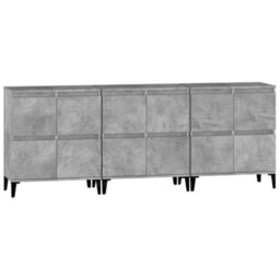 Berkfield Sideboards 3 Pcs Concrete Grey 60X35X70 Cm Engineered Wood - thumbnail 6