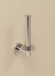 Cosmic Toilet Roll Holder, Silver Gloss, Wall-Mounted, 9 Cm. Collection Kubic - thumbnail 1