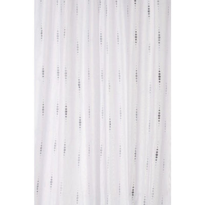 Croydex Silver Dotty Textile Shower Curtain - image 1