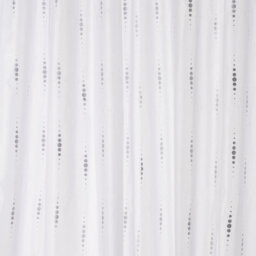 Croydex Silver Dotty Textile Shower Curtain - thumbnail 3