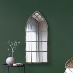 Mirroroutlet The Somerley Rustic Metal Arched Decorative Mirror 115Cm X 50Cm - thumbnail 1