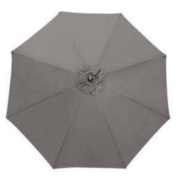 Rinse Bathrooms Outdoor Patio Garden Parasol 2.7M Sun Shade Umbrella Canopy W/crank Tilt Uv Protection Grey - thumbnail 3