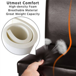 Yaheetech 4Pcs Dark Brown Dining Chair High Back Padded With Rubber Wood Legs - thumbnail 6