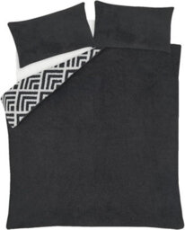 Smart Living Luxurious Geo Jacquard Fleece Duvet Cover With Pillowcases - thumbnail 4