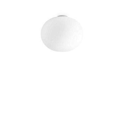 Ideal Lux Luminosa Cotton Globe Ceiling Light White 40Cm