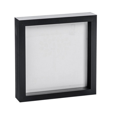 "Nicola Spring 8 X 8"" Photo Frame - Black - 3D Photo Frame Picture Frame Box Portrait Display Case (22.5 X 22.5Cm)" - image 1