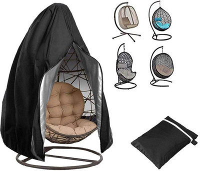 Patio Hanging Chair Cover - Egg-Shaped Swing Cocoon With Zipper, Durable Garden Furniture Protector - image 1