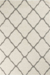 The Rugs Moroccan Shaggy Rugs And Runners Soft  High Pile Ivory And Grey Living Room Kitchen Hallway 700 - thumbnail 2