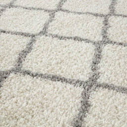 The Rugs Moroccan Shaggy Rugs And Runners Soft  High Pile Ivory And Grey Living Room Kitchen Hallway 700 - thumbnail 3