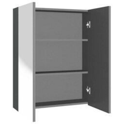 Vidaxl Bathroom Mirror Cabinet 60X15X75 Cm Mdf Anthracite - thumbnail 2