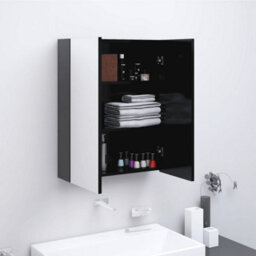 Vidaxl Bathroom Mirror Cabinet 60X15X75 Cm Mdf Anthracite - thumbnail 1