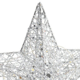 Living And Home Sliver Lighted Up Christmas Tree Topper Star Christmas Decoration Xmas Ornament - thumbnail 3