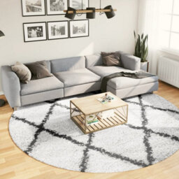 Walplus Shaggy Rug Pamplona High Pile Modern Cream And Black 280 Cm - thumbnail 1