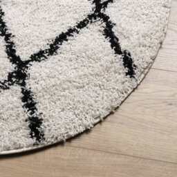 Walplus Shaggy Rug Pamplona High Pile Modern Cream And Black 280 Cm - thumbnail 4