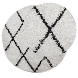 Walplus Shaggy Rug Pamplona High Pile Modern Cream And Black 280 Cm - thumbnail 3