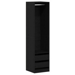 Walplus Wardrobe With Drawer Black Oak 50 X 50 X 200 Cm Engineered Wood - thumbnail 2