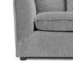Abakus Direct Lucas Water Repellent Velvet Chenille Right Facing Corner Sofa In Graphite - thumbnail 7