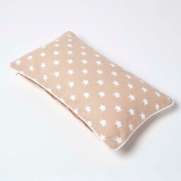 Homescapes Cotton Beige Stars Cushion Cover, 30 X 50 Cm - thumbnail 4