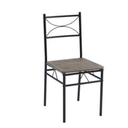 Mcc Direct Dining Table And 4 Chairs Set With Metal Frame Silvia Range - Brown - thumbnail 5