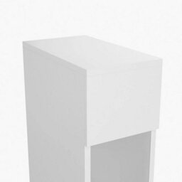1 Drawer-White Narrow Cabinet Tables White Slim Bedside Table Nightstand With Shelf Drawer 60Cm - thumbnail 3